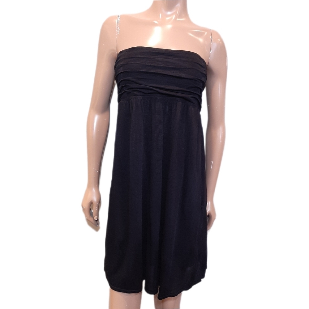 GUESS BY MARCIANO Strapless Dress Pleated Babydoll Empire Waist Cocktail LBD